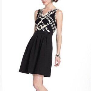 Black and White Geometric Mini Dress